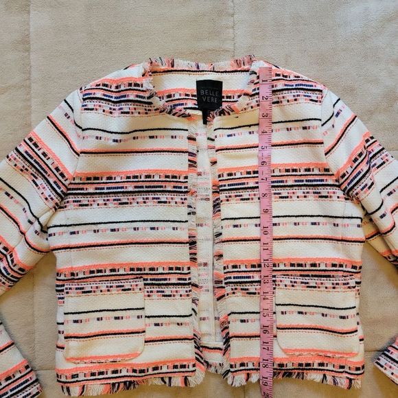 Anthropolgie Belle Vere Southwestern Fringe Tweed Jacket - Picture 6 of 12